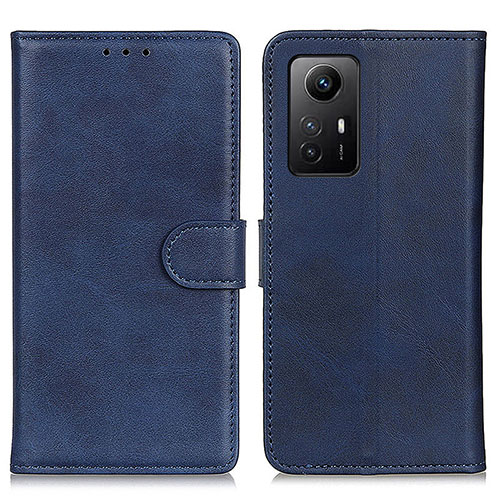 Leather Case Stands Flip Cover Holder A07D for Xiaomi Redmi Note 12S Blue