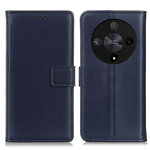 Leather Case Stands Flip Cover Holder A08D for Huawei Honor Magic6 Lite 5G Blue