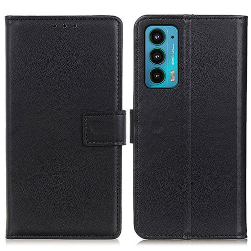 Leather Case Stands Flip Cover Holder A08D for Motorola Moto Edge 20 5G Black