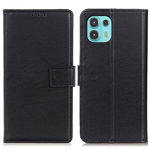 Leather Case Stands Flip Cover Holder A08D for Motorola Moto Edge 20 Lite 5G Black