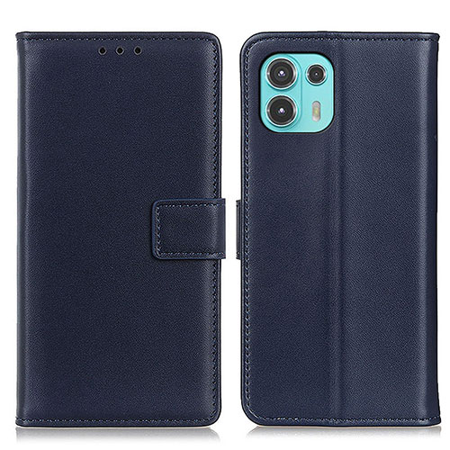 Leather Case Stands Flip Cover Holder A08D for Motorola Moto Edge 20 Lite 5G Blue