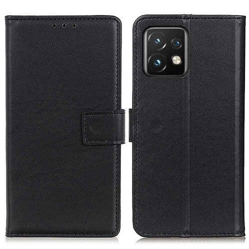 Leather Case Stands Flip Cover Holder A08D for Motorola Moto Edge 40 Pro 5G Black