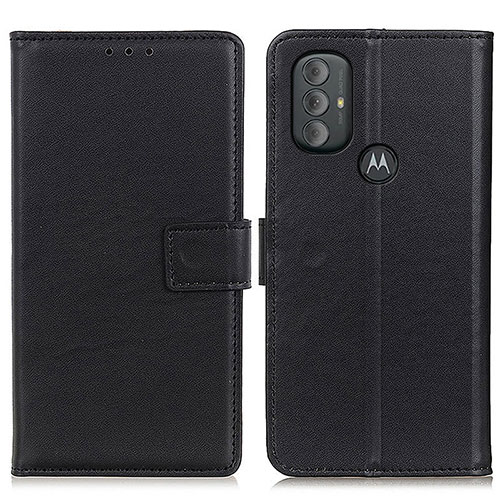 Leather Case Stands Flip Cover Holder A08D for Motorola Moto G Play (2023) Black