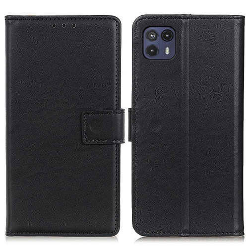 Leather Case Stands Flip Cover Holder A08D for Motorola Moto G50 5G Black