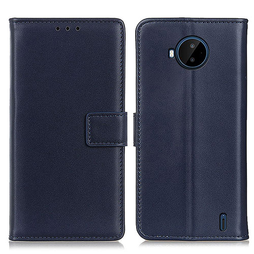 Leather Case Stands Flip Cover Holder A08D for Nokia C20 Plus Blue