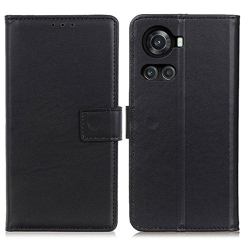 Leather Case Stands Flip Cover Holder A08D for OnePlus 10R 5G Black