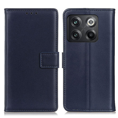 Leather Case Stands Flip Cover Holder A08D for OnePlus 10T 5G Blue