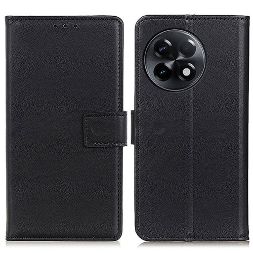 Leather Case Stands Flip Cover Holder A08D for OnePlus Ace 2 5G Black