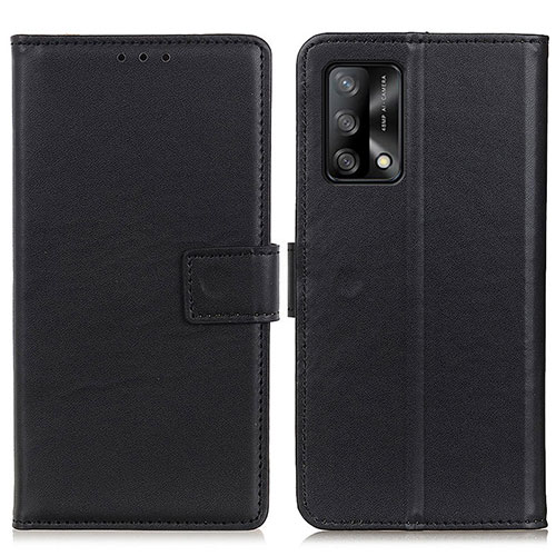 Leather Case Stands Flip Cover Holder A08D for Oppo A95 4G Black