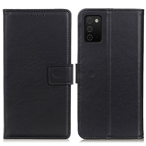 Leather Case Stands Flip Cover Holder A08D for Samsung Galaxy A02s Black