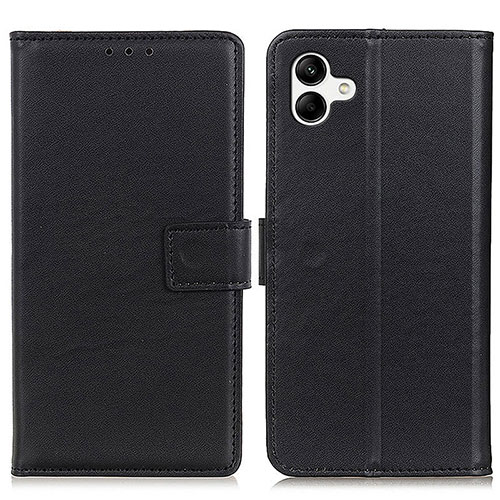 Leather Case Stands Flip Cover Holder A08D for Samsung Galaxy A04 4G Black