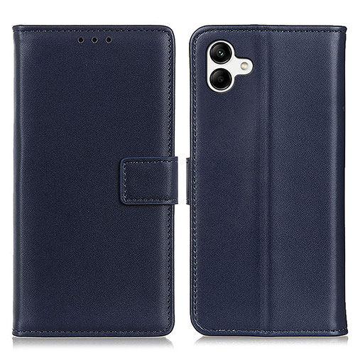 Leather Case Stands Flip Cover Holder A08D for Samsung Galaxy A04E Blue