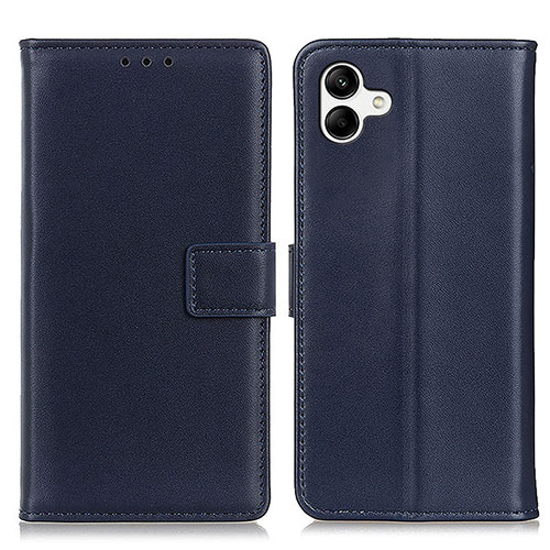 Leather Case Stands Flip Cover Holder A08D for Samsung Galaxy A05 Blue