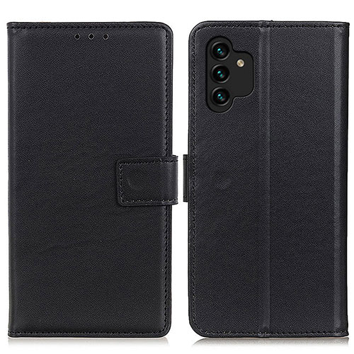 Leather Case Stands Flip Cover Holder A08D for Samsung Galaxy A13 4G Black