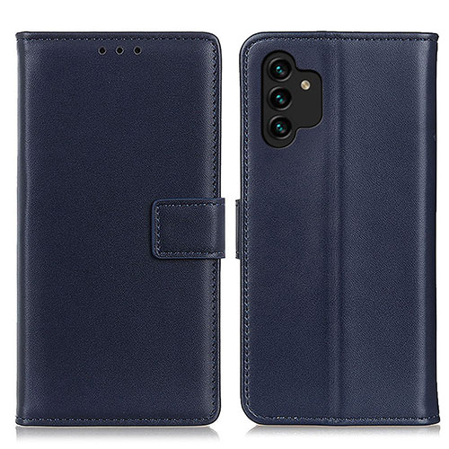 Leather Case Stands Flip Cover Holder A08D for Samsung Galaxy A13 4G Blue