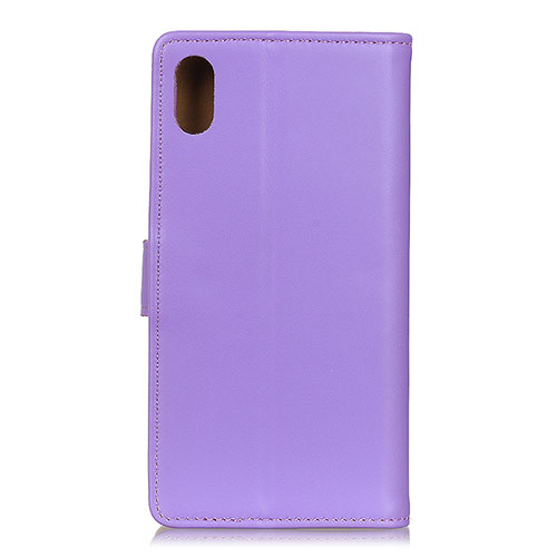 Leather Case Stands Flip Cover Holder A08D for Samsung Galaxy A21 SC-42A Purple