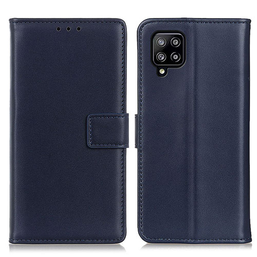 Leather Case Stands Flip Cover Holder A08D for Samsung Galaxy A22 4G Blue