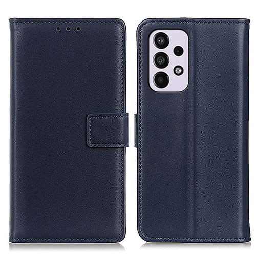 Leather Case Stands Flip Cover Holder A08D for Samsung Galaxy A33 5G Blue