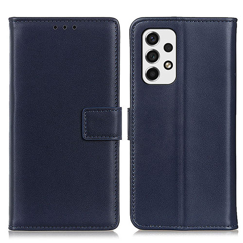 Leather Case Stands Flip Cover Holder A08D for Samsung Galaxy A53 5G Blue