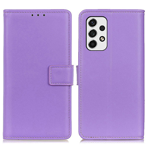 Leather Case Stands Flip Cover Holder A08D for Samsung Galaxy A53 5G Purple