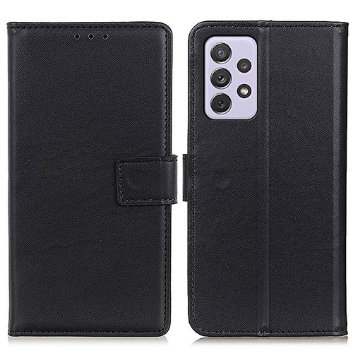 Leather Case Stands Flip Cover Holder A08D for Samsung Galaxy A73 5G Black