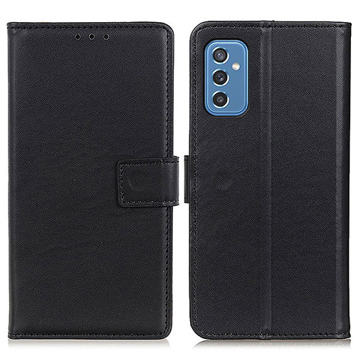 Leather Case Stands Flip Cover Holder A08D for Samsung Galaxy M52 5G Black