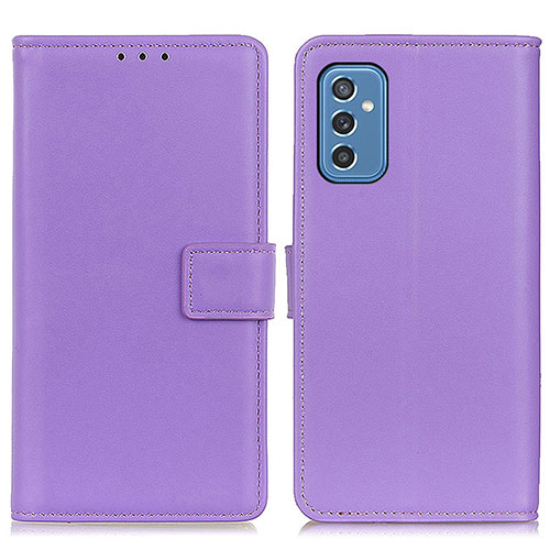 Leather Case Stands Flip Cover Holder A08D for Samsung Galaxy M52 5G Purple