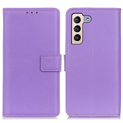 Leather Case Stands Flip Cover Holder A08D for Samsung Galaxy S21 Plus 5G Purple