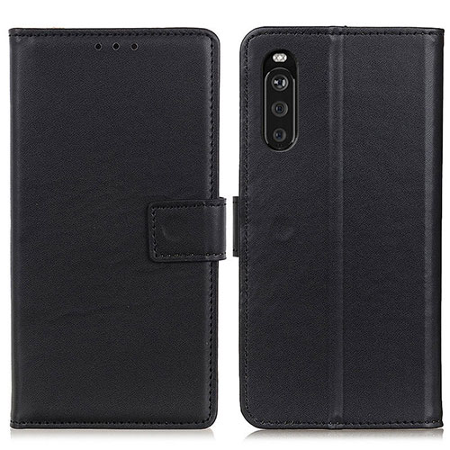 Leather Case Stands Flip Cover Holder A08D for Sony Xperia 10 III Black