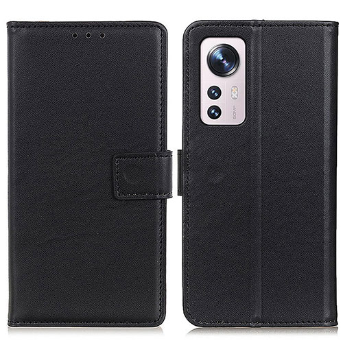 Leather Case Stands Flip Cover Holder A08D for Xiaomi Mi 12 Lite 5G Black