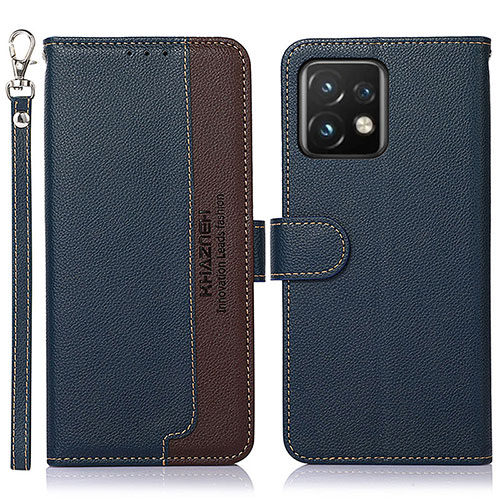 Leather Case Stands Flip Cover Holder A09D for Motorola Moto Edge 40 Pro 5G Blue