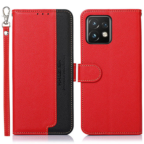 Leather Case Stands Flip Cover Holder A09D for Motorola Moto Edge 40 Pro 5G Red