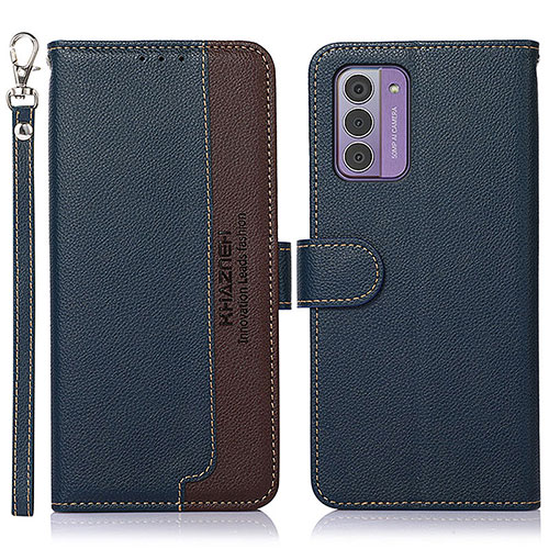 Leather Case Stands Flip Cover Holder A09D for Nokia G42 5G Blue