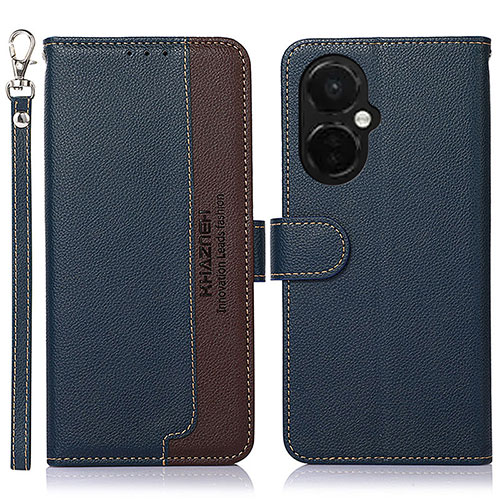 Leather Case Stands Flip Cover Holder A09D for OnePlus Nord CE 3 5G Blue