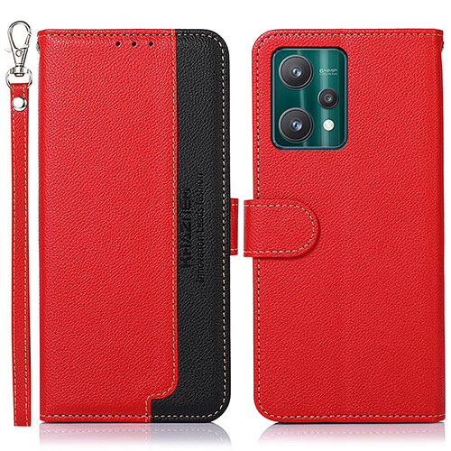 Leather Case Stands Flip Cover Holder A09D for Realme 9 5G Red