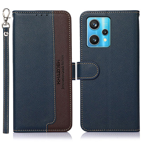 Leather Case Stands Flip Cover Holder A09D for Realme 9 Pro+ Plus 5G Blue