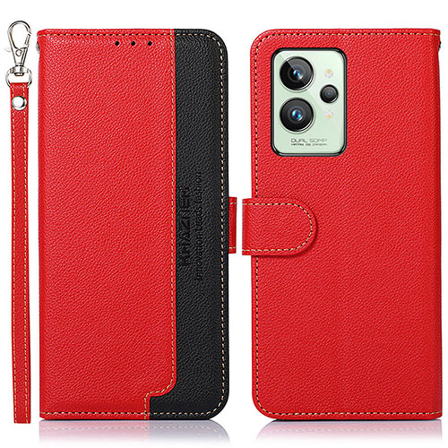 Leather Case Stands Flip Cover Holder A09D for Realme GT2 Pro 5G Red