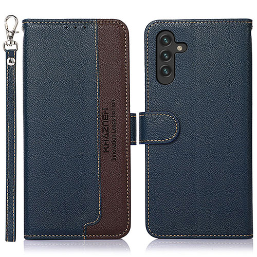 Leather Case Stands Flip Cover Holder A09D for Samsung Galaxy A13 5G Blue