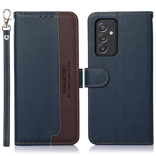 Leather Case Stands Flip Cover Holder A09D for Samsung Galaxy F34 5G Blue