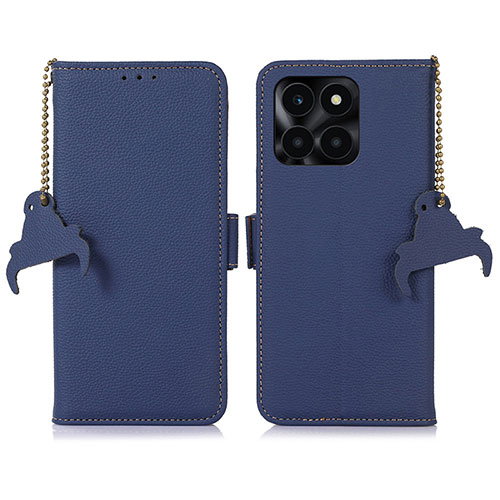 Leather Case Stands Flip Cover Holder A10D for Huawei Honor X8b Blue