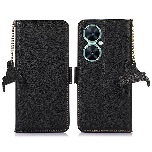 Leather Case Stands Flip Cover Holder A10D for Huawei Nova 11i Black