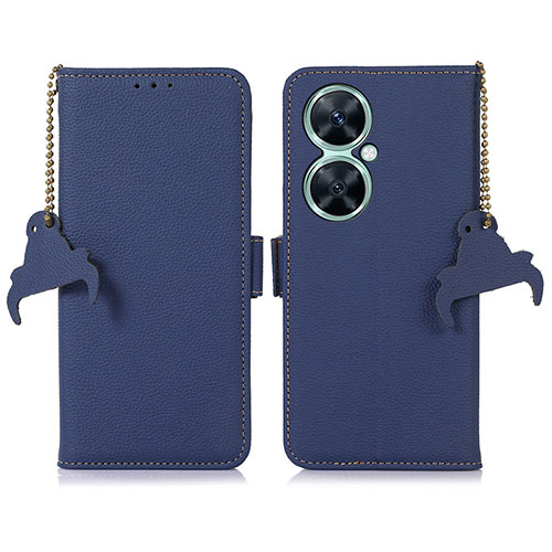 Leather Case Stands Flip Cover Holder A10D for Huawei Nova 11i Blue