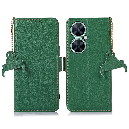 Leather Case Stands Flip Cover Holder A10D for Huawei Nova 11i Green