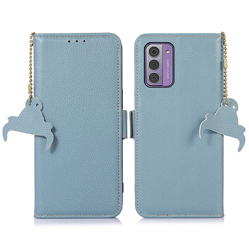 Leather Case Stands Flip Cover Holder A10D for Nokia G310 5G Mint Blue