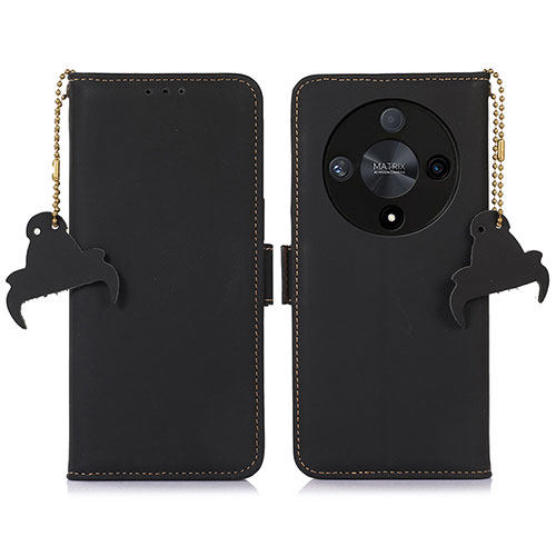 Leather Case Stands Flip Cover Holder A11D for Huawei Honor Magic6 Lite 5G Black