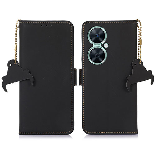 Leather Case Stands Flip Cover Holder A11D for Huawei Nova 11i Black