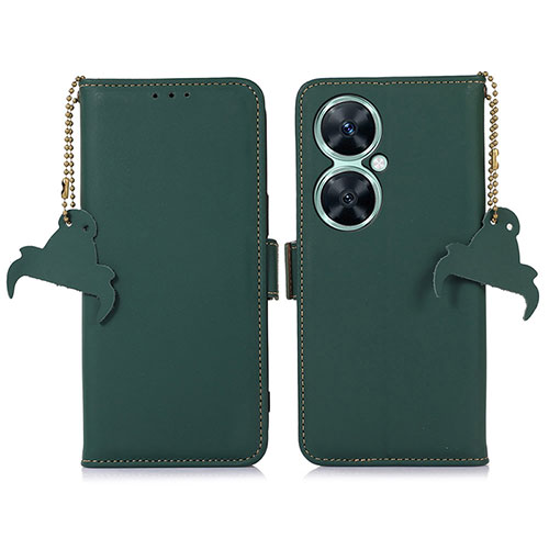 Leather Case Stands Flip Cover Holder A11D for Huawei Nova 11i Green