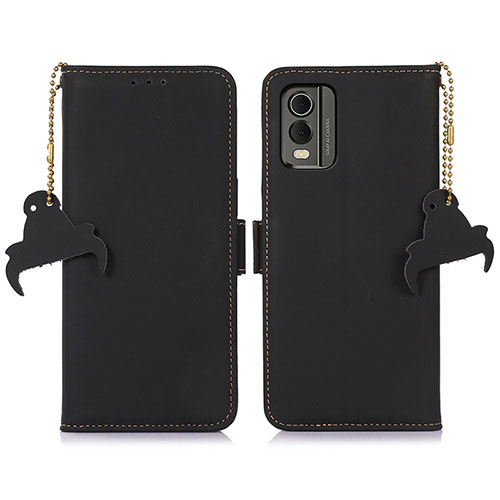 Leather Case Stands Flip Cover Holder A11D for Nokia C210 Black