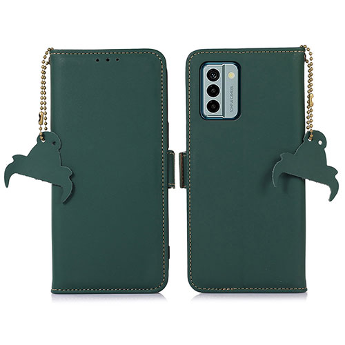 Leather Case Stands Flip Cover Holder A11D for Nokia G22 Green