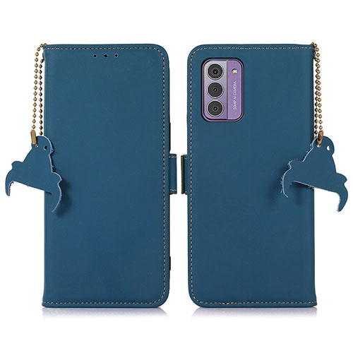 Leather Case Stands Flip Cover Holder A11D for Nokia G42 5G Blue